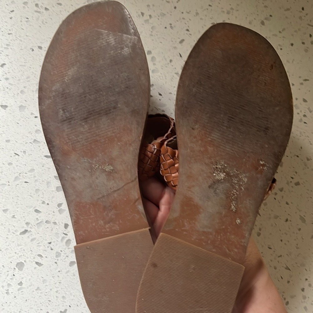 Madewell 8 Brown Woven Slide Sandals - Picture 4 of 6